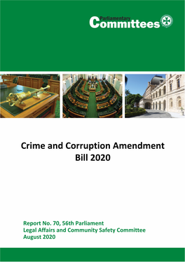 Report No. 70, 56Th Parliament Legal Affairs and Community Safety Committee August 2020