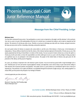 Phoenix Municipal Court Juror Reference Manual