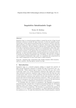 Inquisitive Intuitionistic Logic