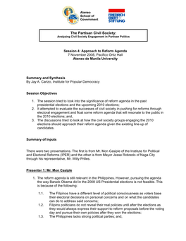 The Partisan Civil Society: Analyzing Civil Society Engagement in Partisan Politics