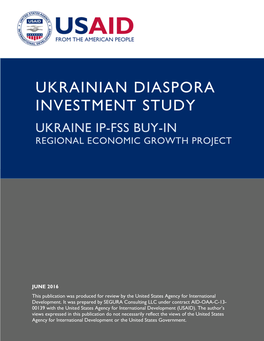 Ukrainian Diaspora Investment Assessment Study