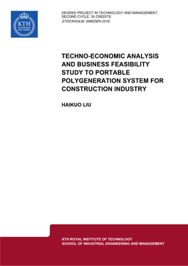 Techno-Economic Analysis and Business Feasibility Study to Portable Polygeneration System for Construction Industry