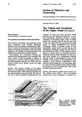 The Volume and Circulation of the Liquor Amnii [Abridged]