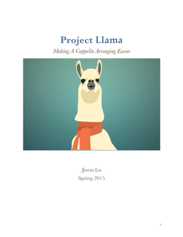 Project Llama: Making a Cappella