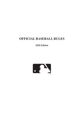 MLB Official Rules (2020)