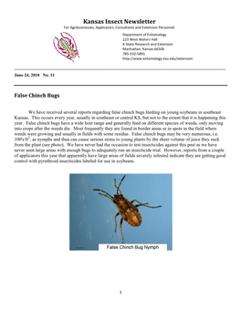 Kansas Insect Newsletter