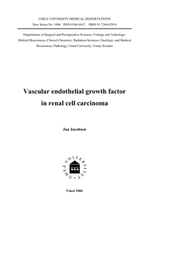 Vascular Endothelial Growth Factor in Renal Cell Carcinoma