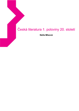 Česká Literatura 1. Pol. 20. Stol