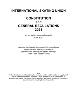 ISU Constitution 2021