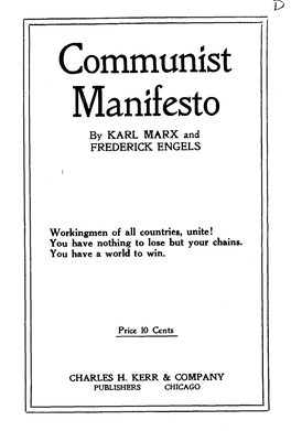 C Ommunist Imanifesto