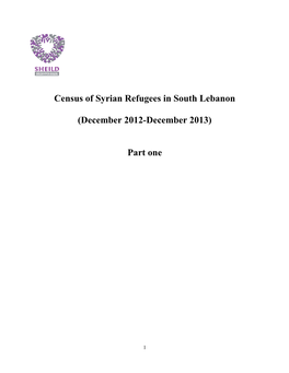 Census of Syrian Refugees in South Lebanon