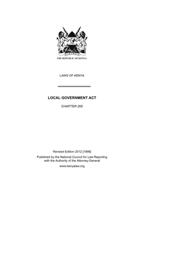 Local Government Act