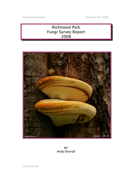 Richmond Park Fungi Survey Report 2008