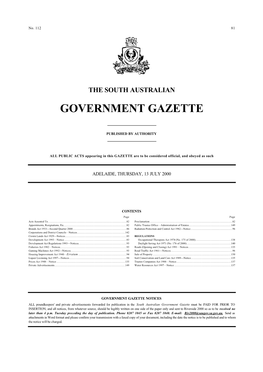 Government Gazette