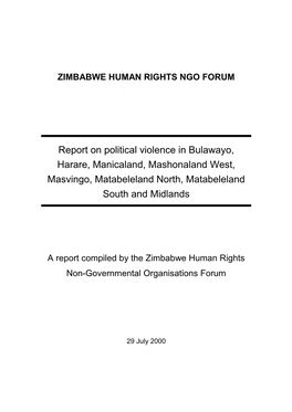 Zimbabwe Human Rights Ngo Forum