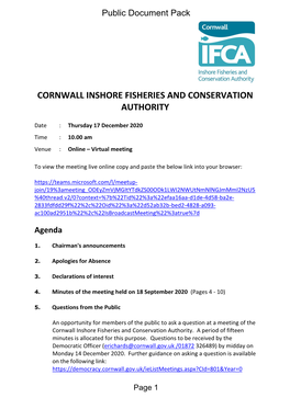 Cornwall Inshore Fisheries and Conservation Authority