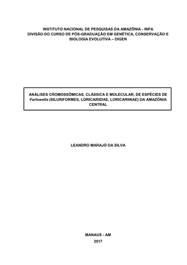 Inpa Divisão Do Curso De Pós-Graduação Em Genética, Conservação E Biologia Evolutiva – Digen