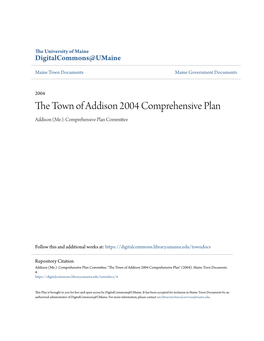 The Town of Addison 2004 Comprehensive Plan