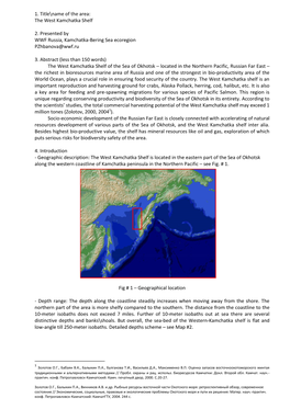 The West Kamchatka Shelf 2. Presented by WWF Russia