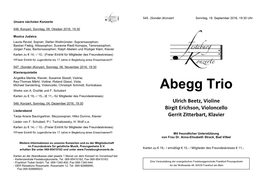 Abegg Trio Werke Von A