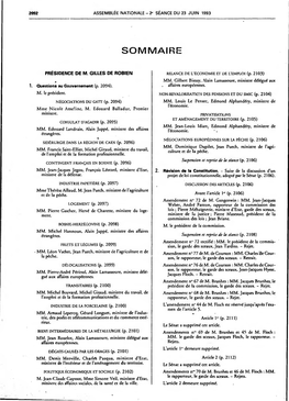 Assemblée Nationale - 2' Séance Du 23 Juin 1993