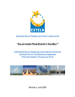 The Solar Thermal Electricity