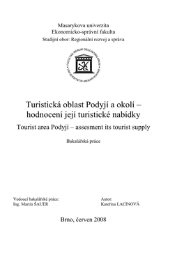 Turistická Oblast Podyjí a Okolí