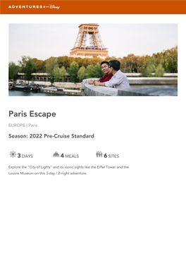 PARIS ESCAPE Europe | Paris