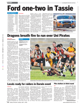 Dragons Breath Fire to Run Over Uni Pirates