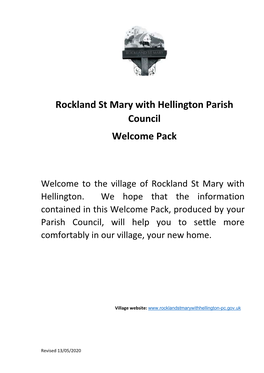 Rockland St Mary with Hellington Parish Council Welcome Pack