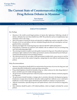 The Current State of Counternarcotics Policy and Drug Reform Debates in Myanmar