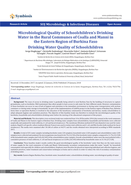 Microbiological Quality of Schoolchildren's Drinking Water In