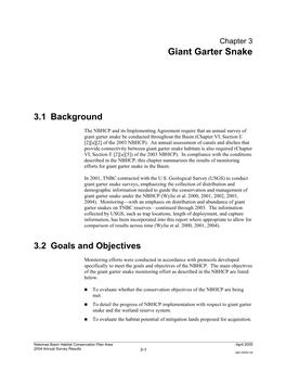 2004 Giant Garter Snake Monitoring Report