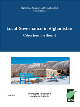 Local Governance in Afghanistan