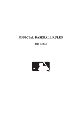 2021 Official Baseball Rules