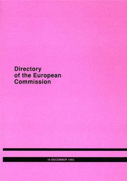 Directory of the European Commission : 16 December 1993