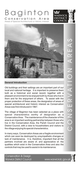 Baginton WEB PDF Conservation Area Leaflet.Cdr