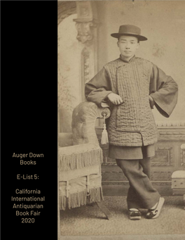 Auger Down Books E-List 5: California International Antiquarian Book Fair 2020