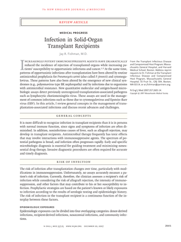 Infection in Solid-Organ Transplant Recipients Jay A