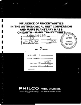 Influence of Uncertainties in the Astronomical Unit