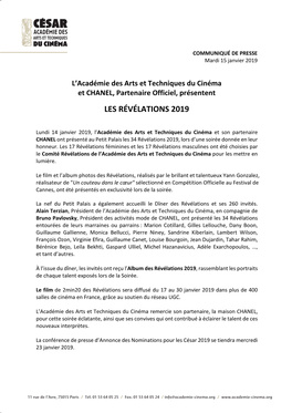 Les Révélations 2019