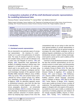 A Comparative Evaluation of Off-The-Shelf Distributed Semantic