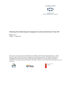 Monitoring Mass Media During the Campaign for Local General Elections of 5 June 2011