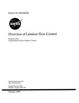 Overview of Laminar Flow Control