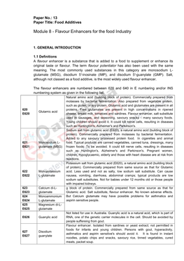 Flavour Enhancers for the Food Industry