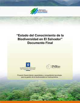 “Estado Del Conocimiento De La Biodiversidad En El Salvador” Documento Final