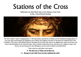 Reflections for Holy Week 2020 on the Stations of the Cross by Rev. Canon Brenda Harding