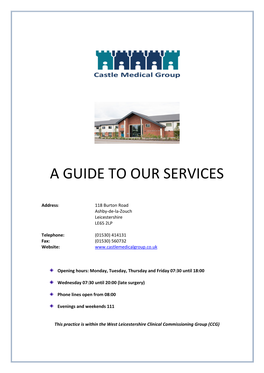 A Guide to Our Services