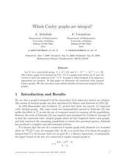 Which Cayley Graphs Are Integral?