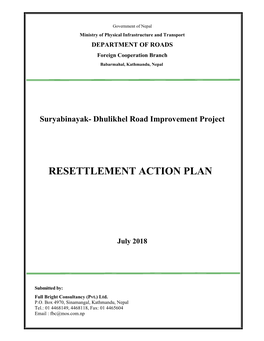 Resettlement Action Plan